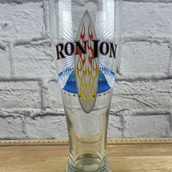 Ron Jon Surf Shop Board Decal Tall Beer Drinking Glass Novelty Souvenir - Picture 2 of 6
